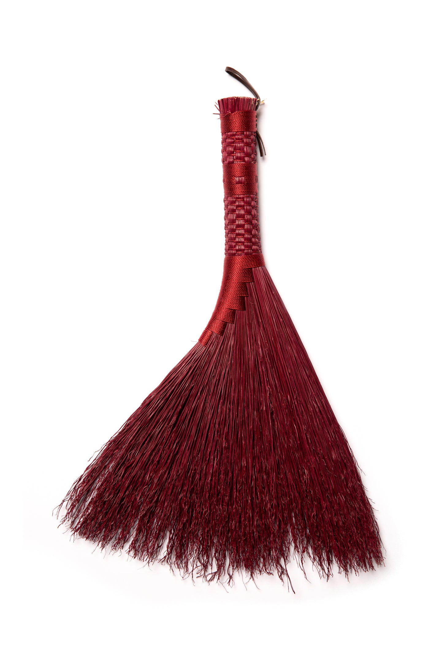 Burgundy Full Colour Hand Broom | Handcrafted Heritage Broom | Bristol Broomworks