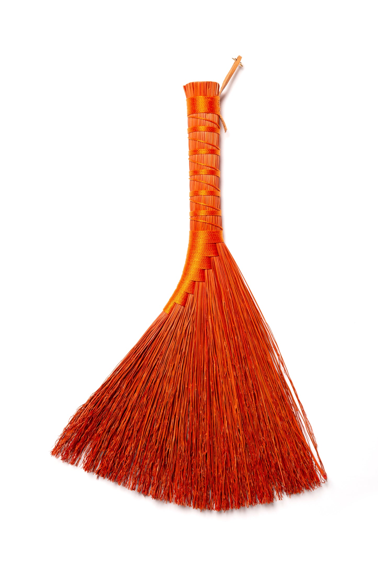 Orange Full Colour Hand Broom | Handcrafted Heritage Broom | Bristol Broomworks