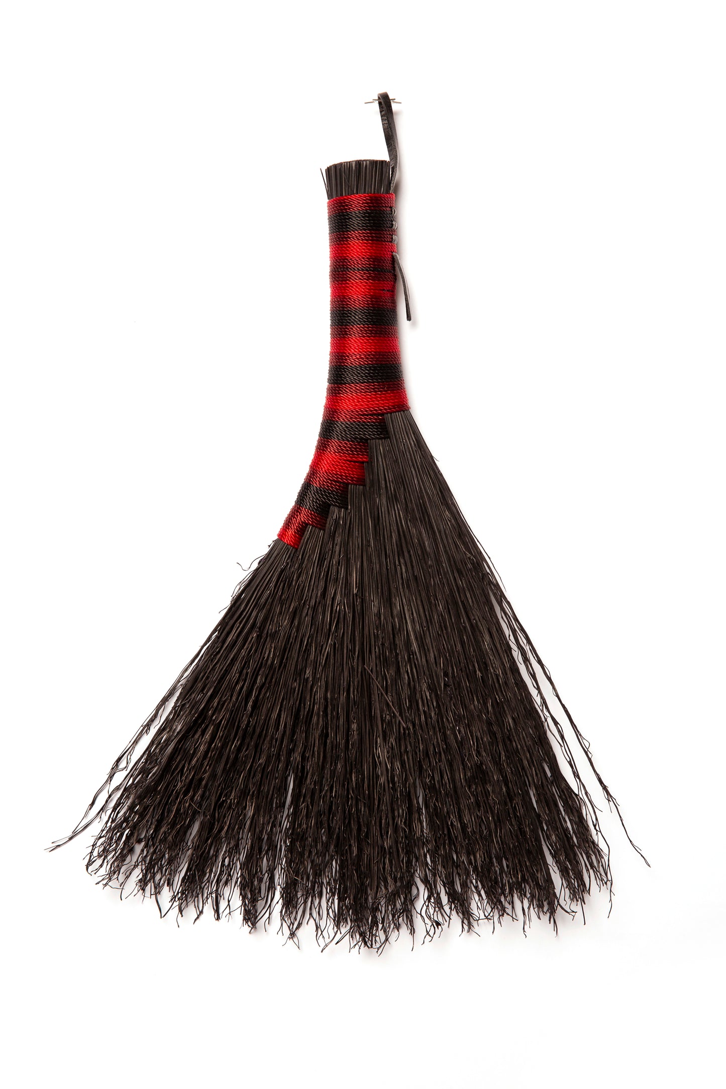 Black and Red Full Colour Hand Broom | Handcrafted Heritage Broom | Bristol Broomworks