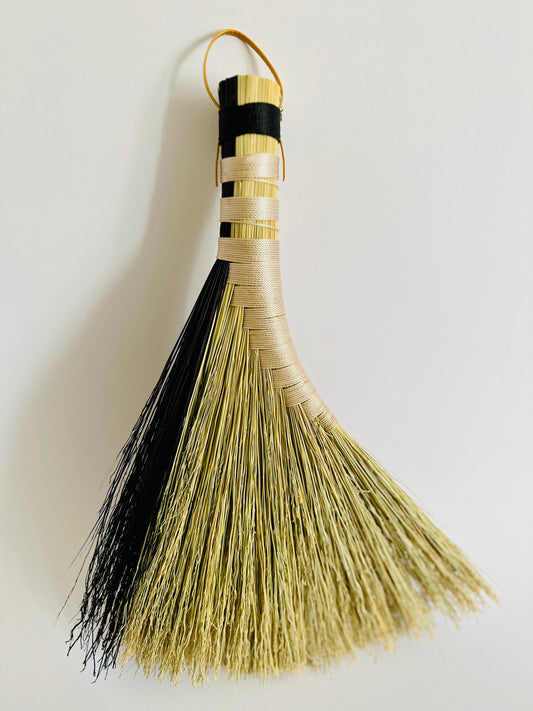 Hens Wing Handbroom - Black Edge and Ivory