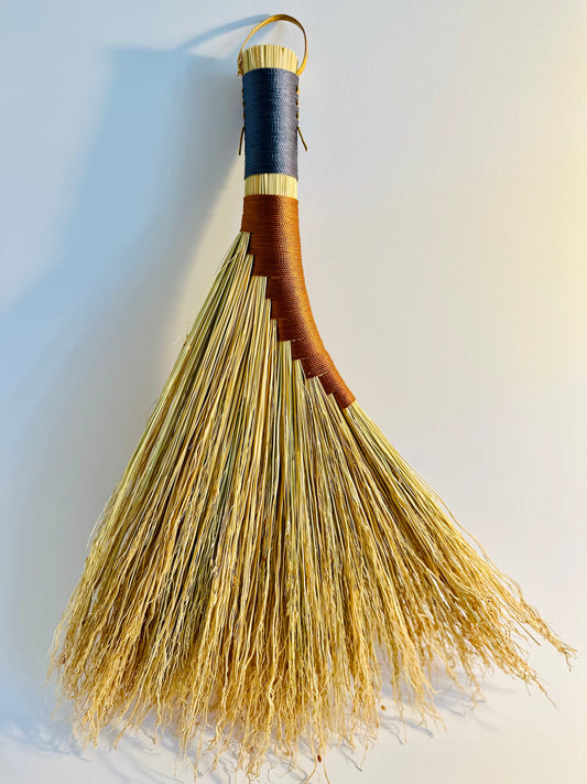 Hens Wing Handbroom - Charcoal Grey + Bronze