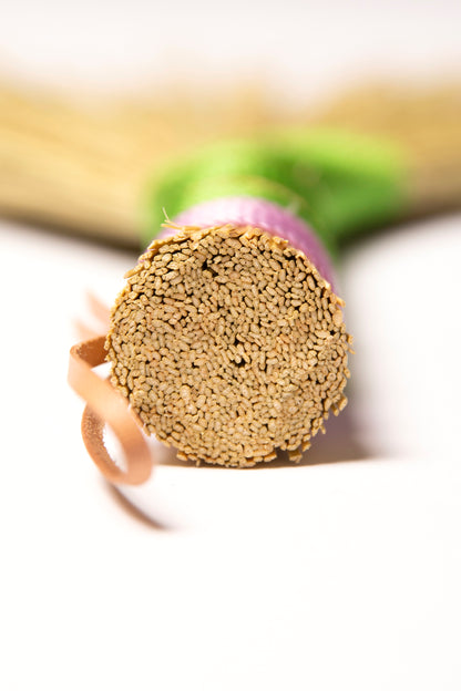 Purple and Green Mini Hand Broom | Handcrafted Heritage Broom | Bristol Broomworks