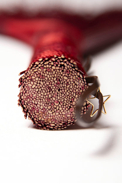 Burgundy Full Colour Hand Broom | Handcrafted Heritage Broom | Bristol Broomworks