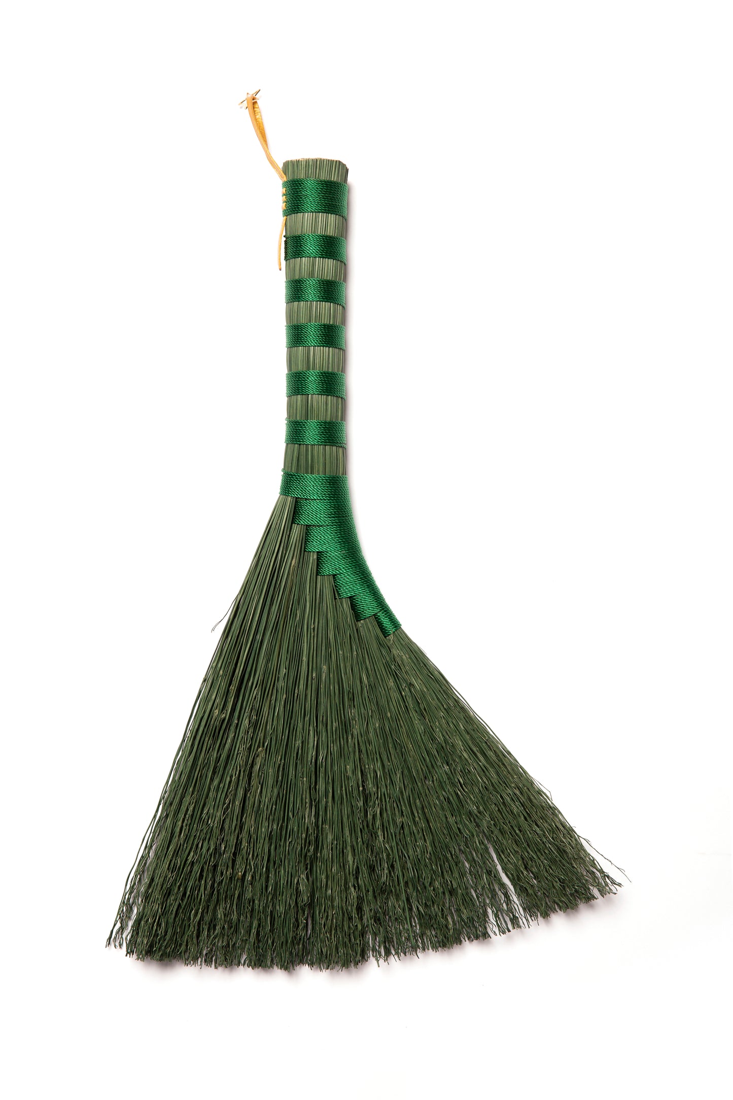 Forest Green Full Colour Hand Broom | Handcrafted Heritage Broom | Bristol Broomworks