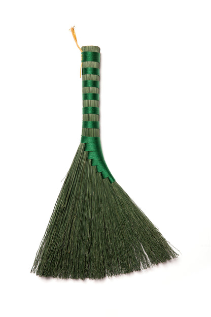 Forest Green Full Colour Hand Broom | Handcrafted Heritage Broom | Bristol Broomworks