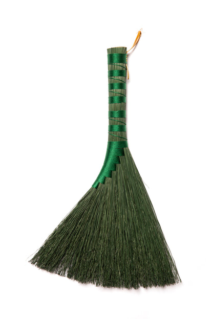 Forest Green Full Colour Hand Broom | Handcrafted Heritage Broom | Bristol Broomworks