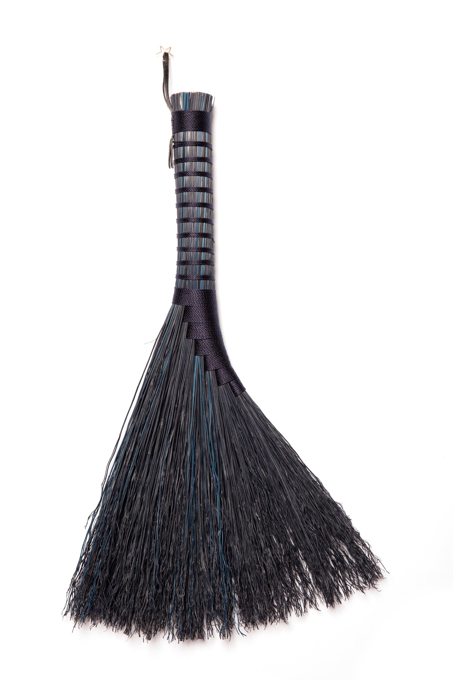 Navy Full Colour Hand Broom | Handcrafted Heritage Broom | Bristol Broomworks