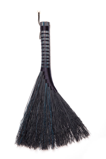 Navy Full Colour Hand Broom | Handcrafted Heritage Broom | Bristol Broomworks