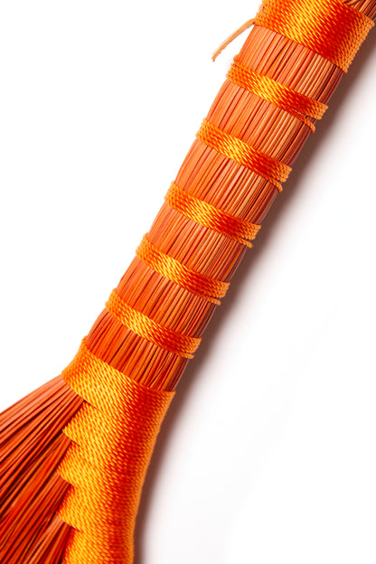 Orange Full Colour Hand Broom | Handcrafted Heritage Broom | Bristol Broomworks