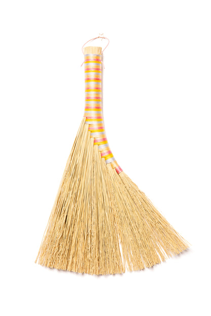 Pink Variegated Hand Broom | Handcrafted Heritage Broom | Bristol Broomworks