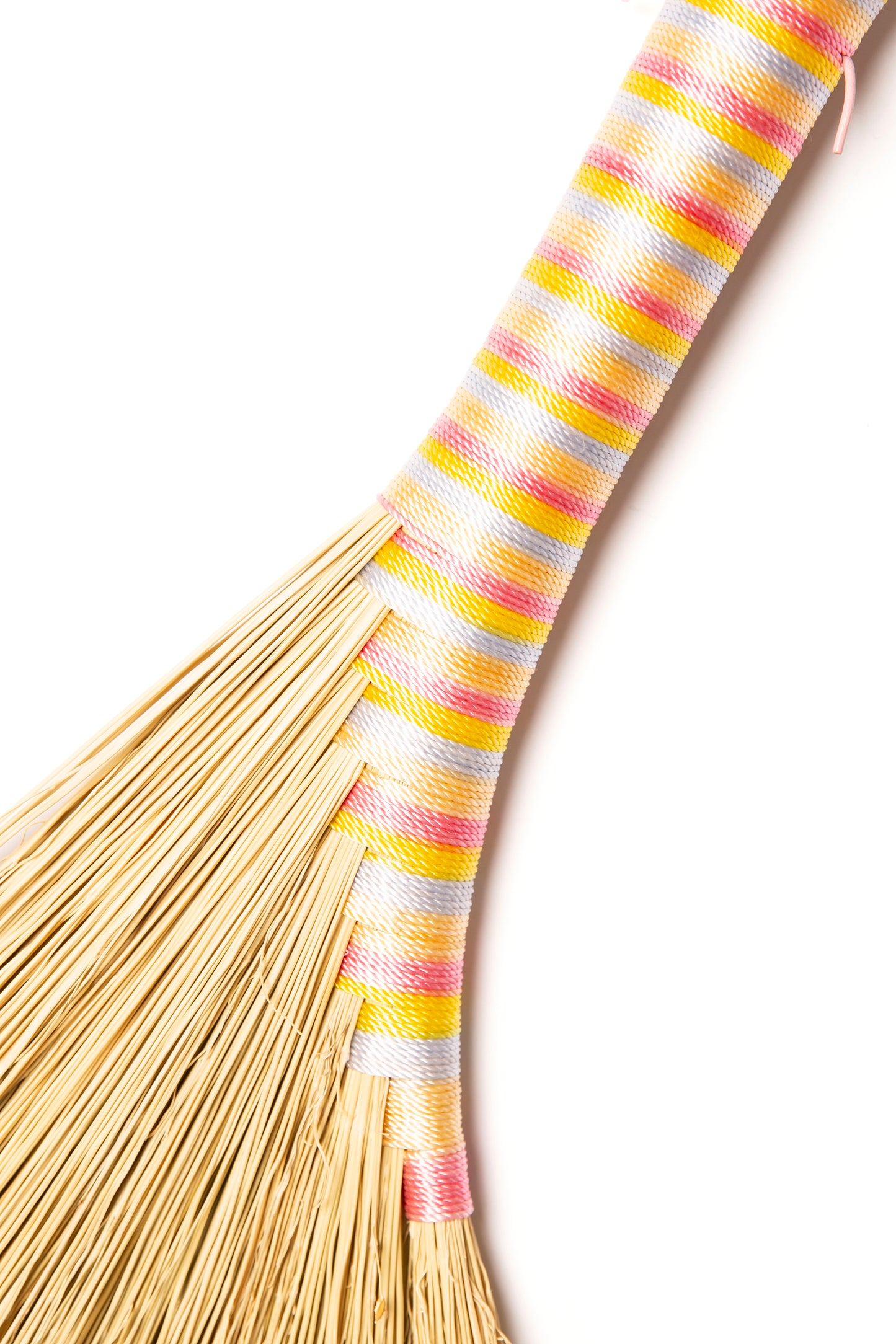 Pink Variegated Hand Broom | Handcrafted Heritage Broom | Bristol Broomworks