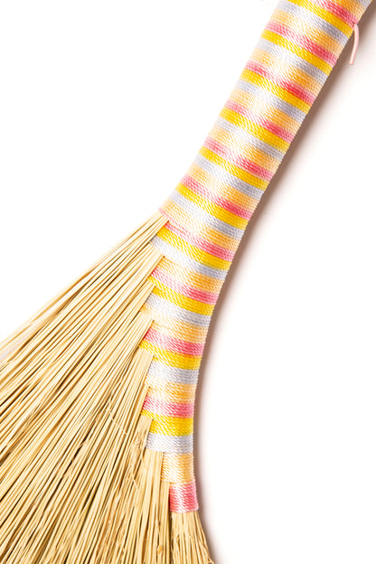 Pink Variegated Hand Broom | Handcrafted Heritage Broom | Bristol Broomworks