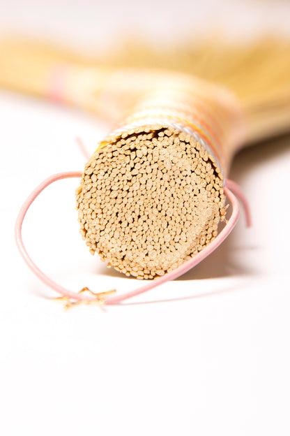 Pink Variegated Hand Broom | Handcrafted Heritage Broom | Bristol Broomworks