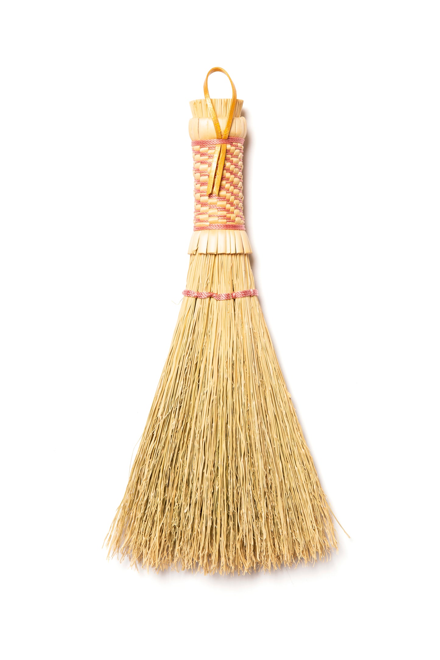 Pink Stitched Whisk Hand Broom | Handcrafted Heritage Broom | Bristol Broomworks
