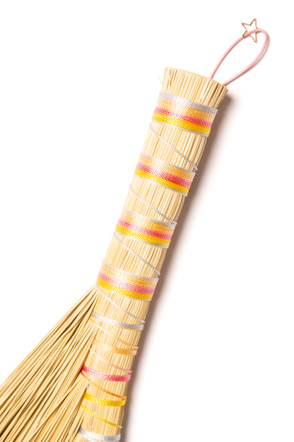 Yellow Pastel Variegated Hand Broom | Handcrafted Heritage Broom | Bristol Broomworks