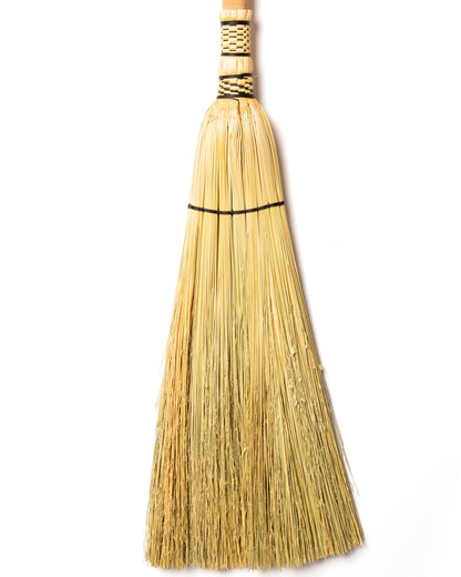 Small Hearth Broom + Five of Hearts Vintage Horse Brass  | Handcrafted Heritage Broom | Bristol Broomworks