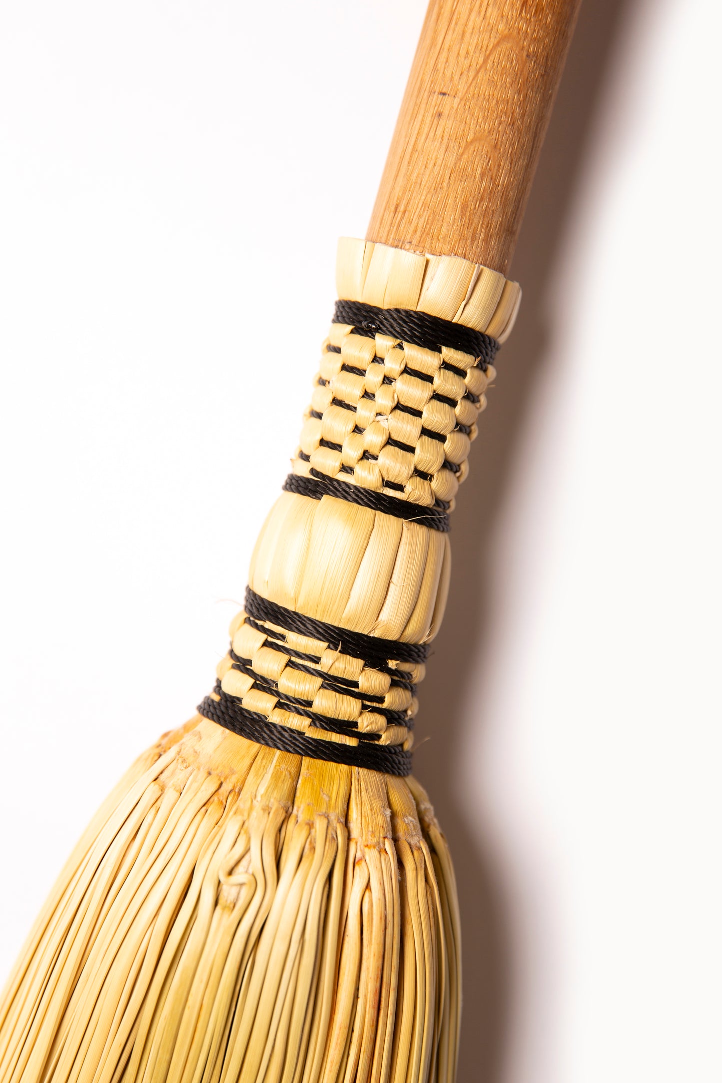 Small Hearth Broom + Five of Hearts Vintage Horse Brass  | Handcrafted Heritage Broom | Bristol Broomworks