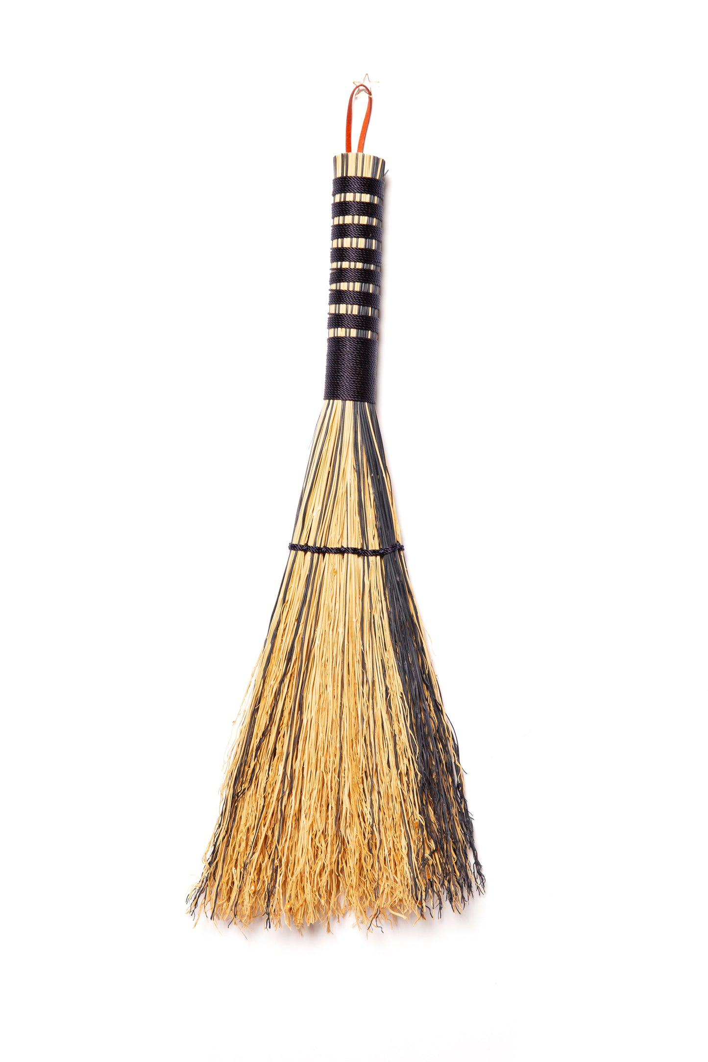 Navy Stitched Whisk Hand Broom | Handcrafted Heritage Broom | Bristol Broomworks