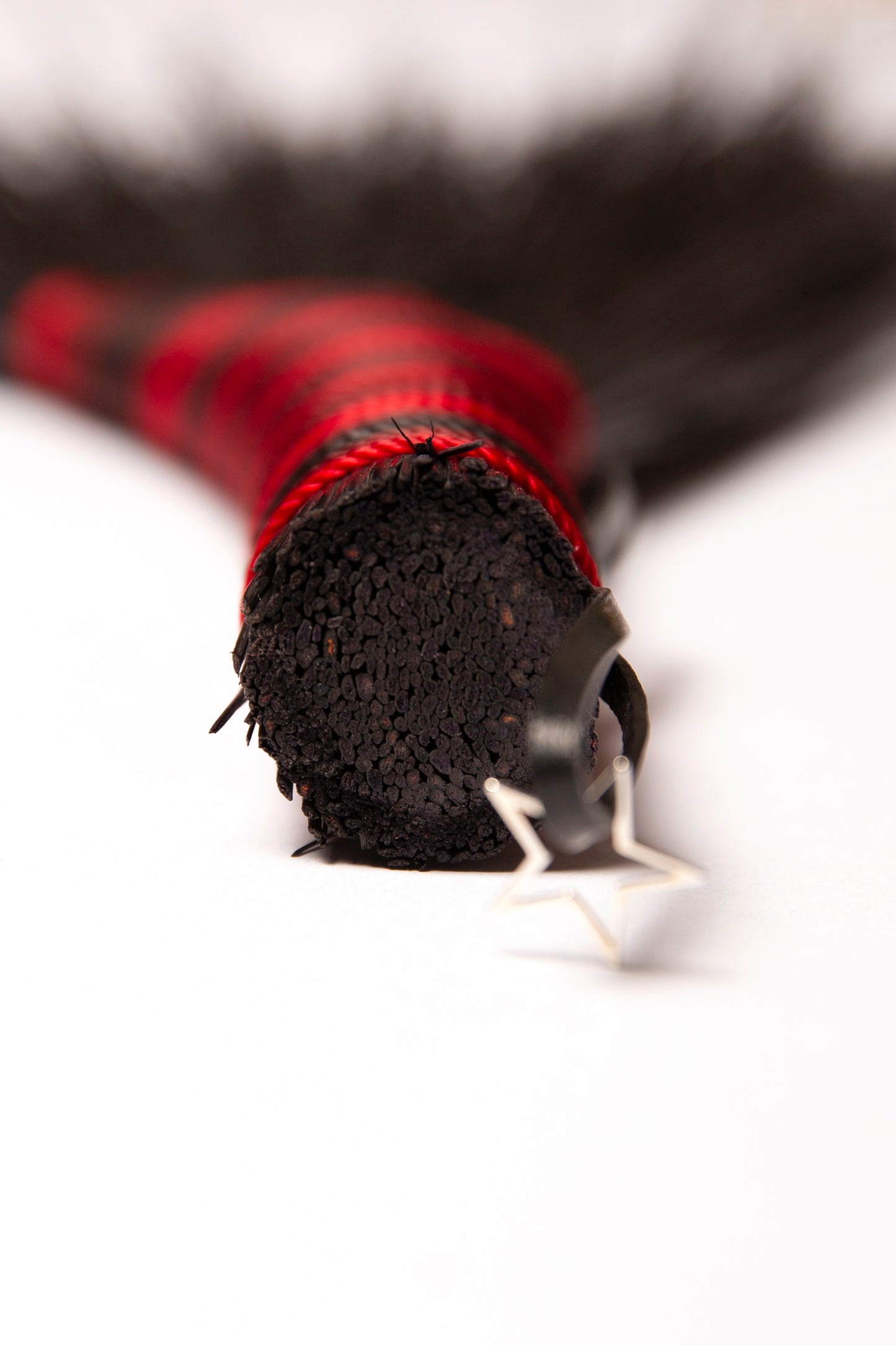 Black and Red Full Colour Hand Broom | Handcrafted Heritage Broom | Bristol Broomworks