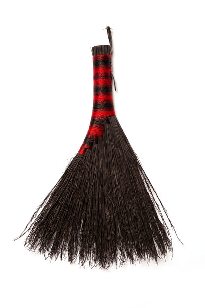 Black and Red Full Colour Hand Broom | Handcrafted Heritage Broom | Bristol Broomworks