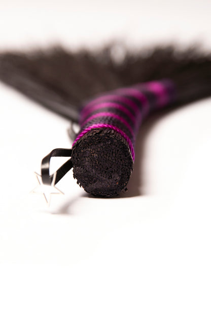 Black and Purple Full Colour Hand Broom | Handcrafted Heritage Broom | Bristol Broomworks