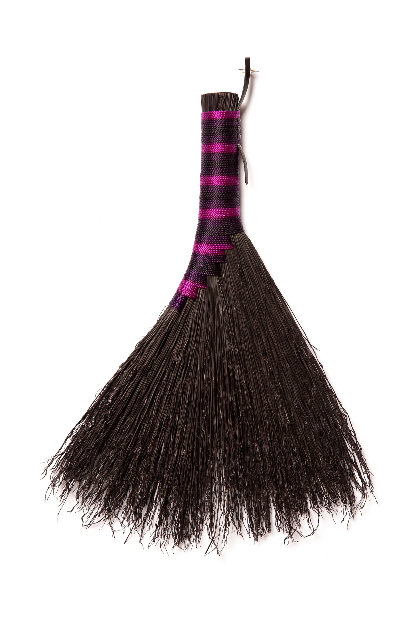 Black and Purple Full Colour Hand Broom | Handcrafted Heritage Broom | Bristol Broomworks