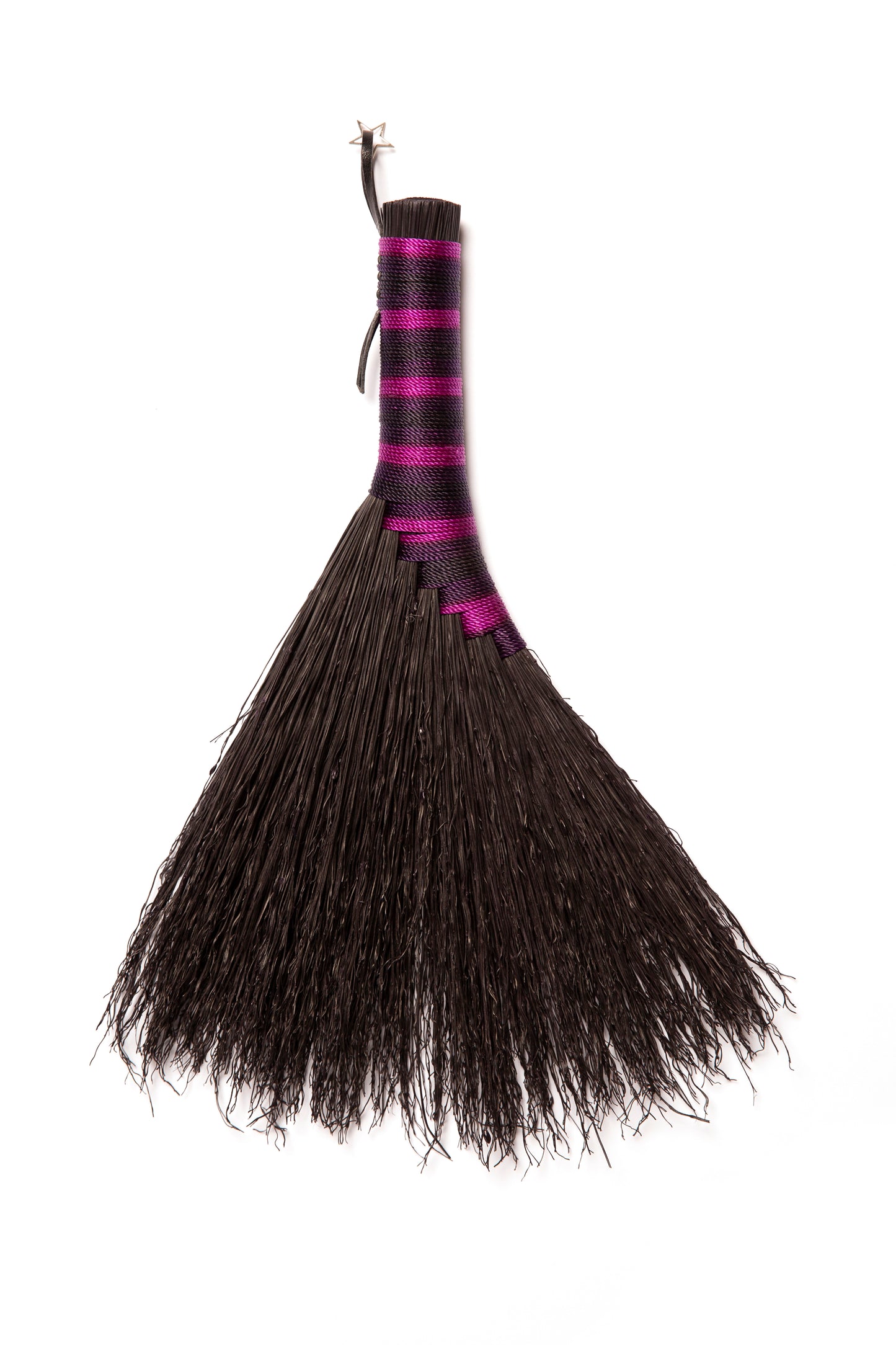 Black and Purple Full Colour Hand Broom | Handcrafted Heritage Broom | Bristol Broomworks