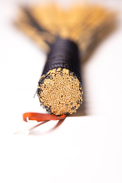 Navy Stitched Whisk Hand Broom | Handcrafted Heritage Broom | Bristol Broomworks