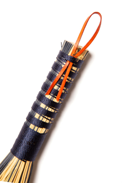 Navy Stitched Whisk Hand Broom | Handcrafted Heritage Broom | Bristol Broomworks