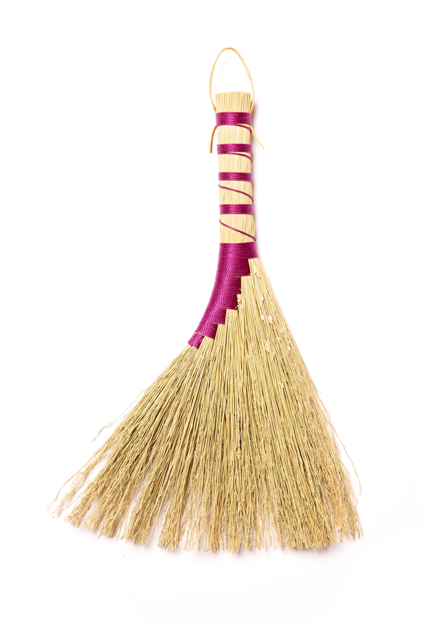 Fuchsia Pink Hand Broom | Handcrafted Heritage Broom | Bristol Broomworks
