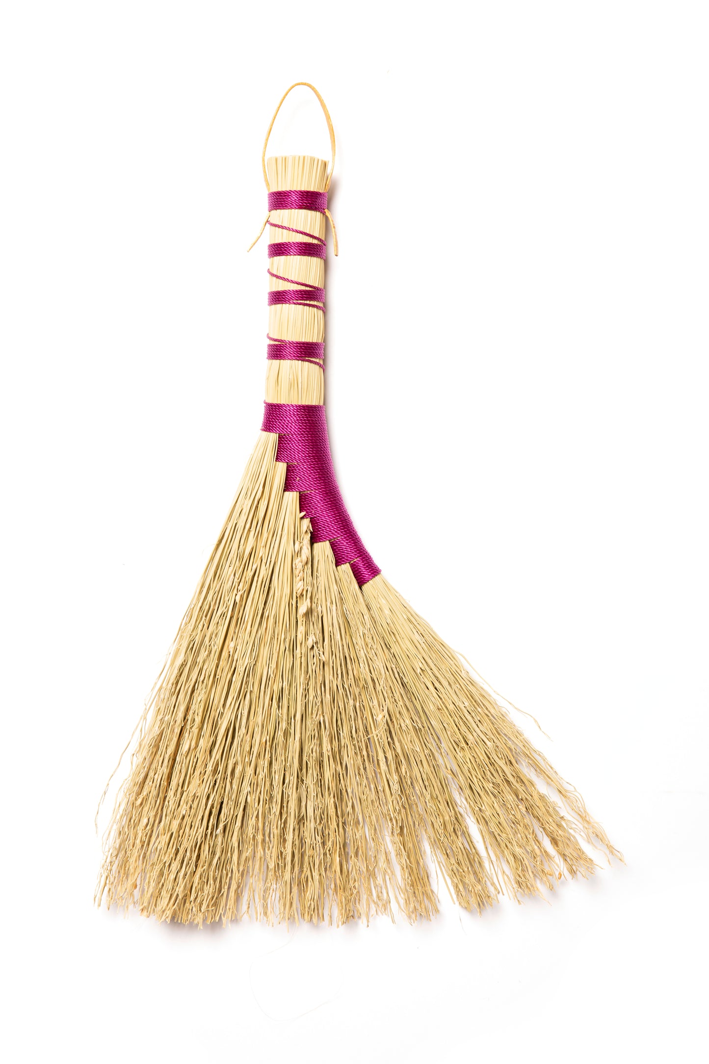 Fuchsia Pink Hand Broom | Handcrafted Heritage Broom | Bristol Broomworks