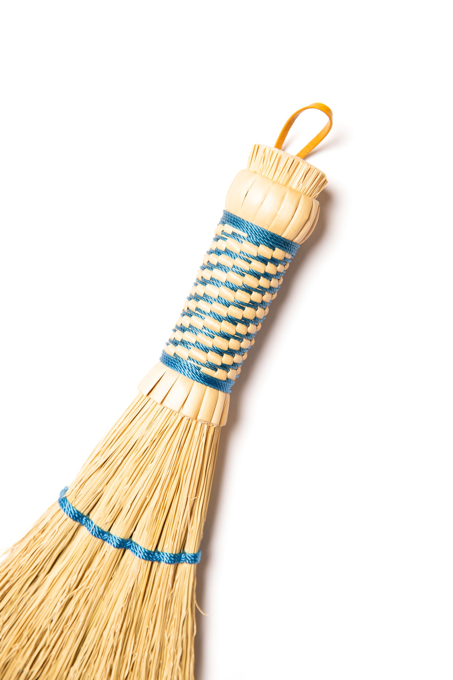 Blue Stitched Whisk Hand Broom | Handcrafted Heritage Broom | Bristol Broomworks