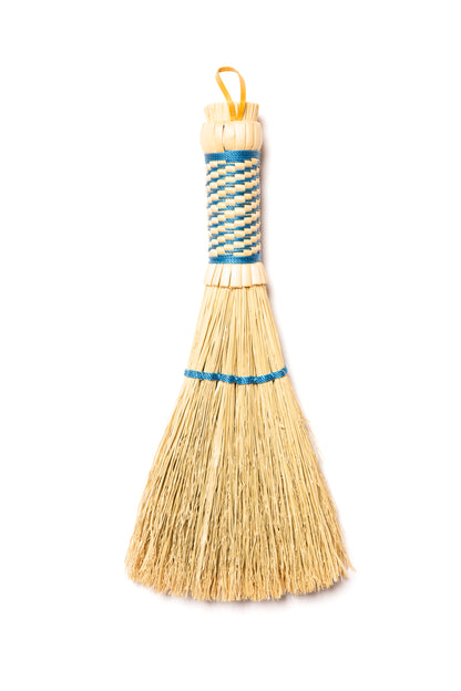 Blue Stitched Whisk Hand Broom | Handcrafted Heritage Broom | Bristol Broomworks