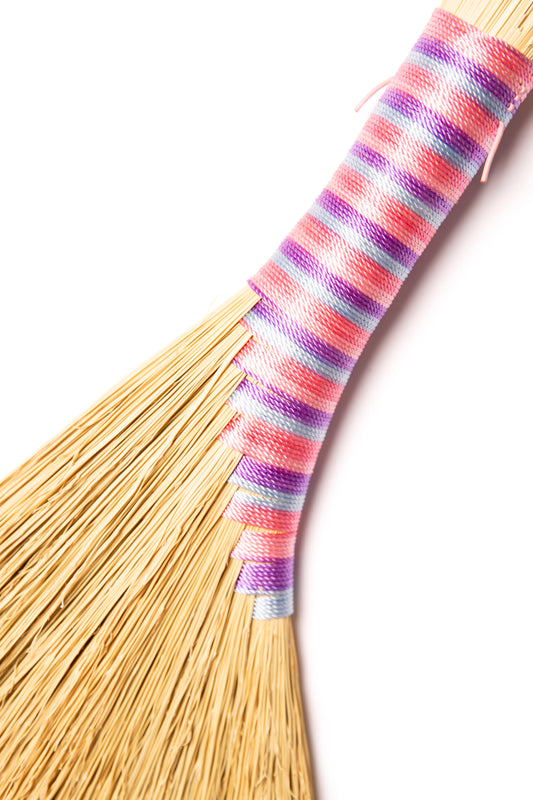Purple Blue Pink Variegated Hand Broom | Handcrafted Heritage Broom | Bristol Broomworks