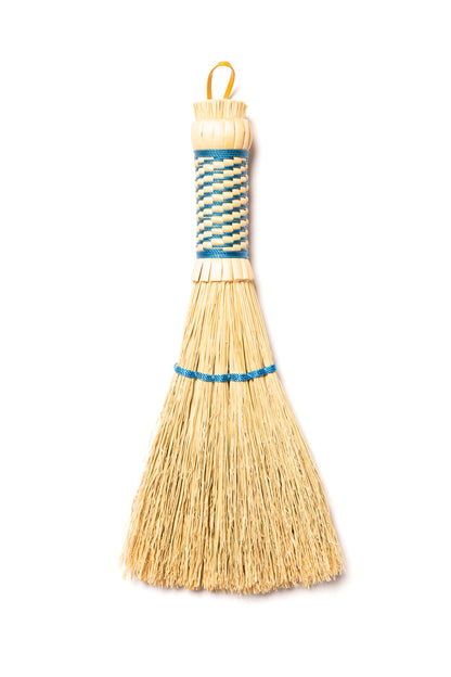 Blue Stitched Whisk Hand Broom | Handcrafted Heritage Broom | Bristol Broomworks