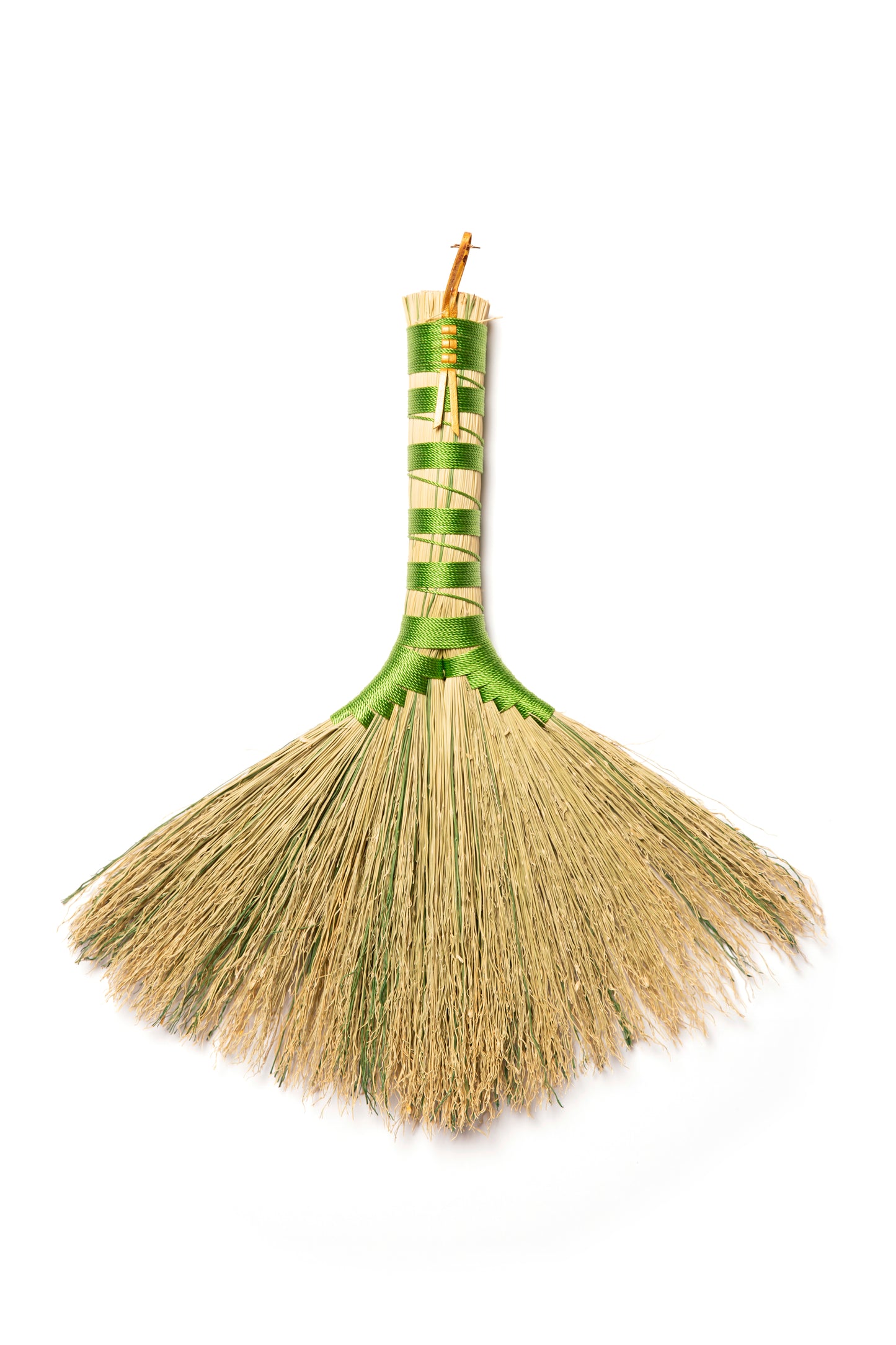 Green Double Hens Wing Hand Broom | Handcrafted Heritage Broom | Bristol Broomworks