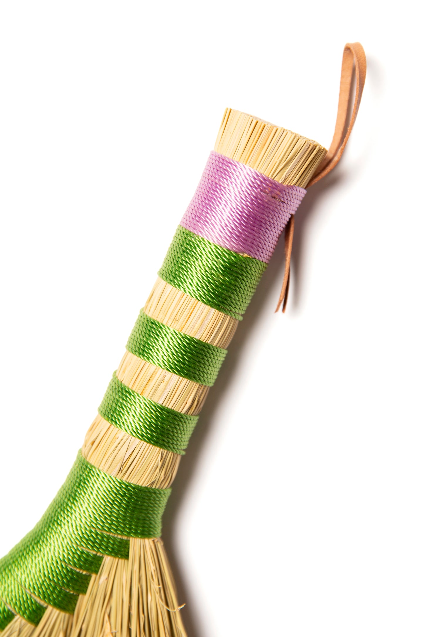 Purple and Green Mini Hand Broom | Handcrafted Heritage Broom | Bristol Broomworks