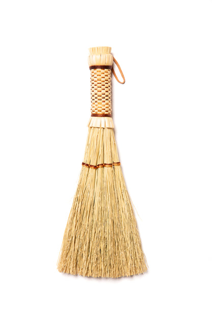 Brown Stitched Whisk Hand Broom | Handcrafted Heritage Broom | Bristol Broomworks