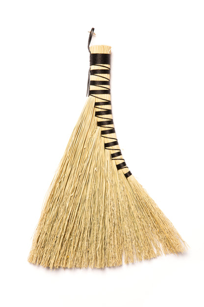 Black Turkey Wing Hand Broom | Handcrafted Heritage Broom | Bristol Broomworks