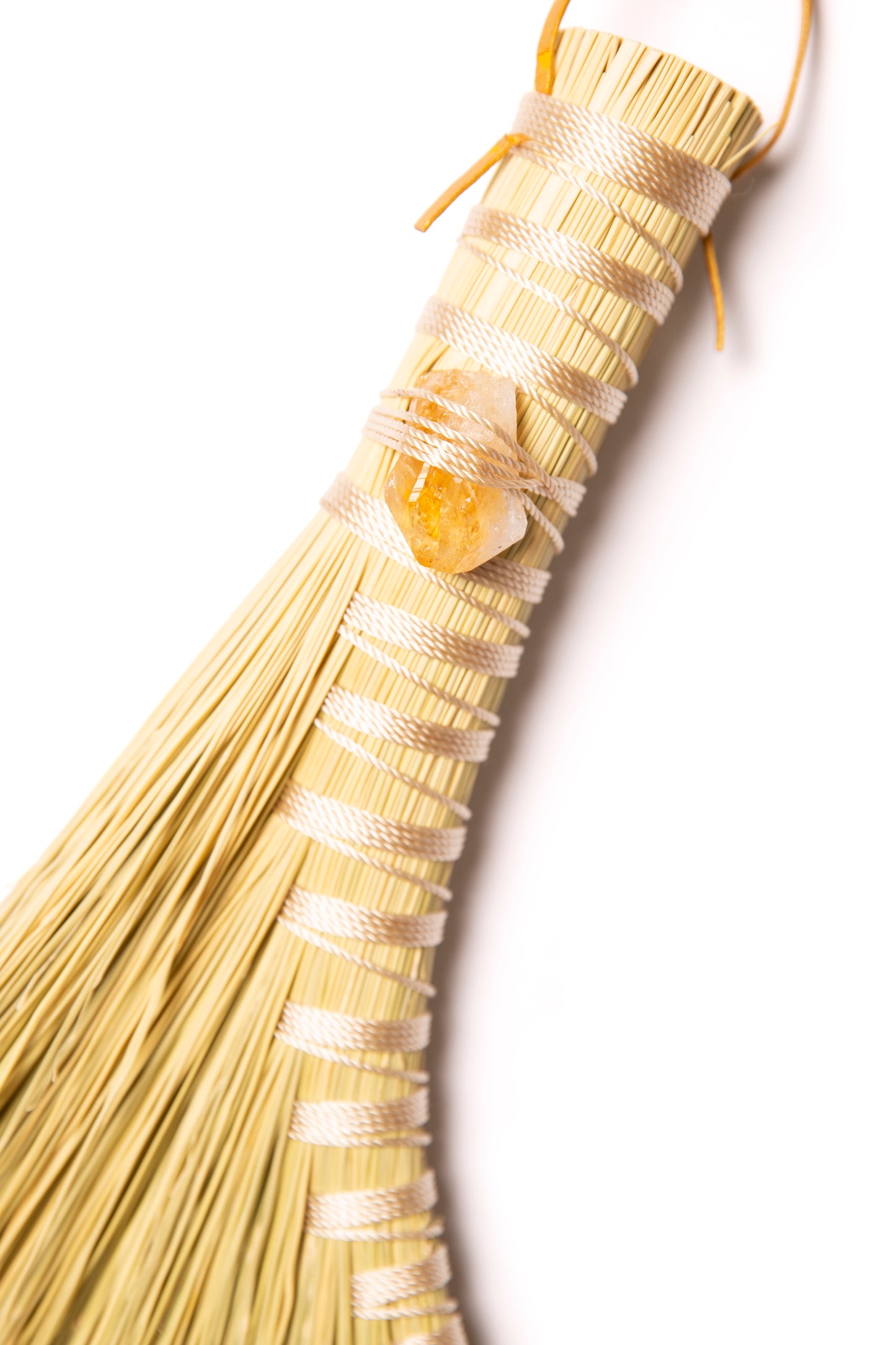 Ivory Hand Broom with Citrine | Handcrafted Heritage Broom | Bristol Broomworks