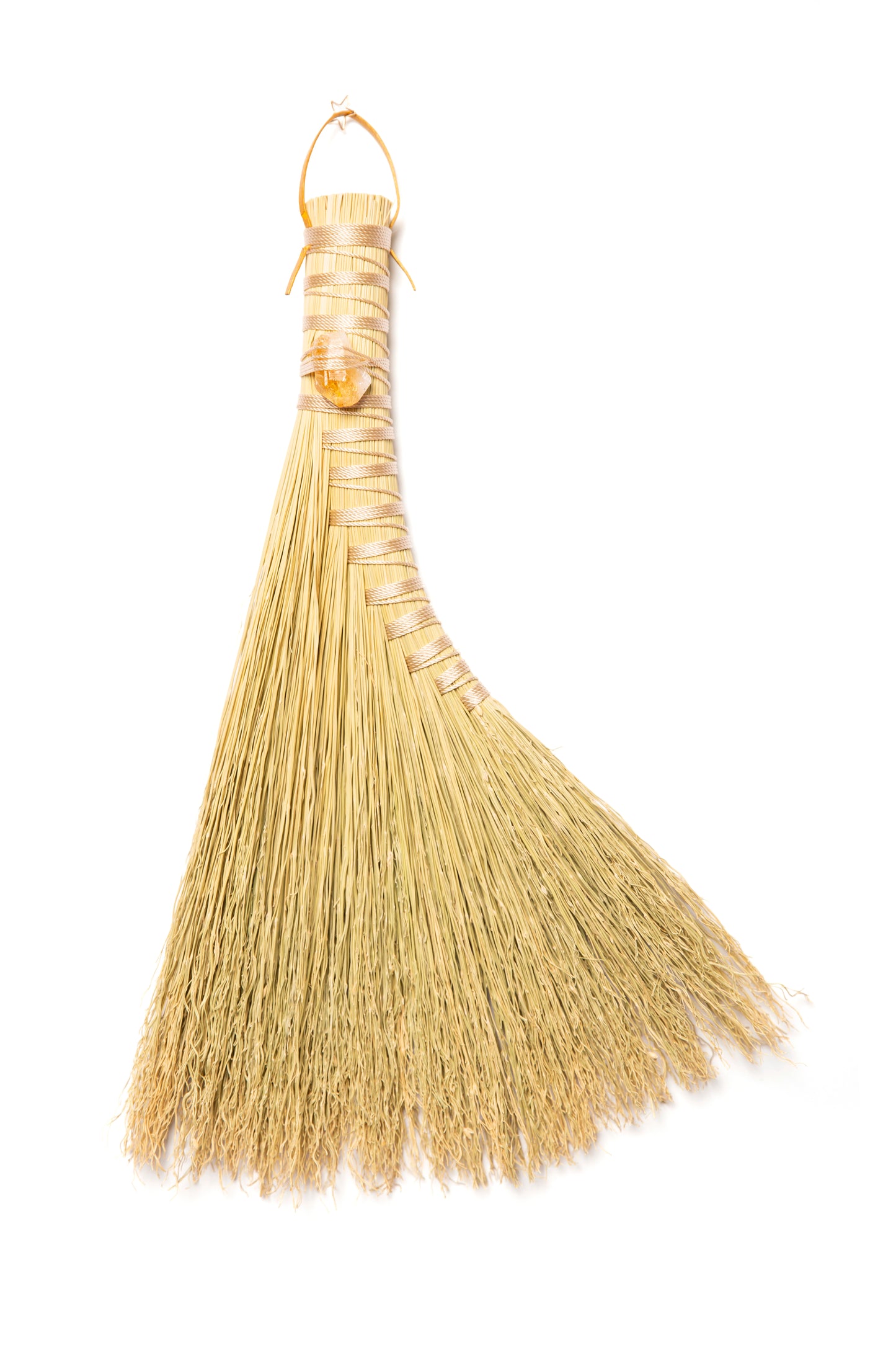 Ivory Hand Broom with Citrine | Handcrafted Heritage Broom | Bristol Broomworks