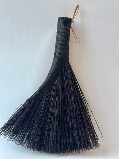 Black Plaited Full Colour Hand Broom | Handcrafted Heritage Broom | Bristol Broomworks