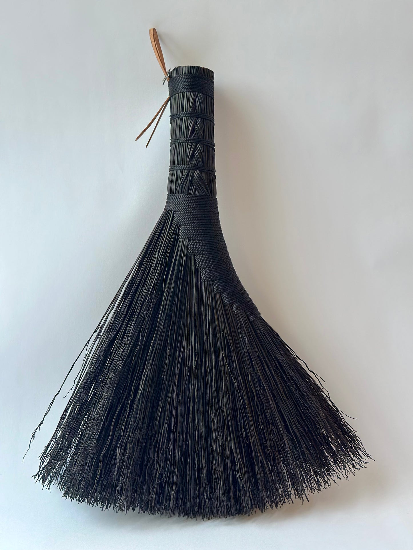 Black Plaited Full Colour Hand Broom | Handcrafted Heritage Broom | Bristol Broomworks