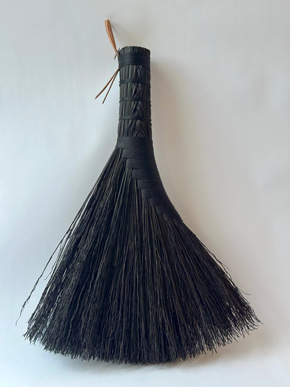 Black Plaited Full Colour Hand Broom | Handcrafted Heritage Broom | Bristol Broomworks