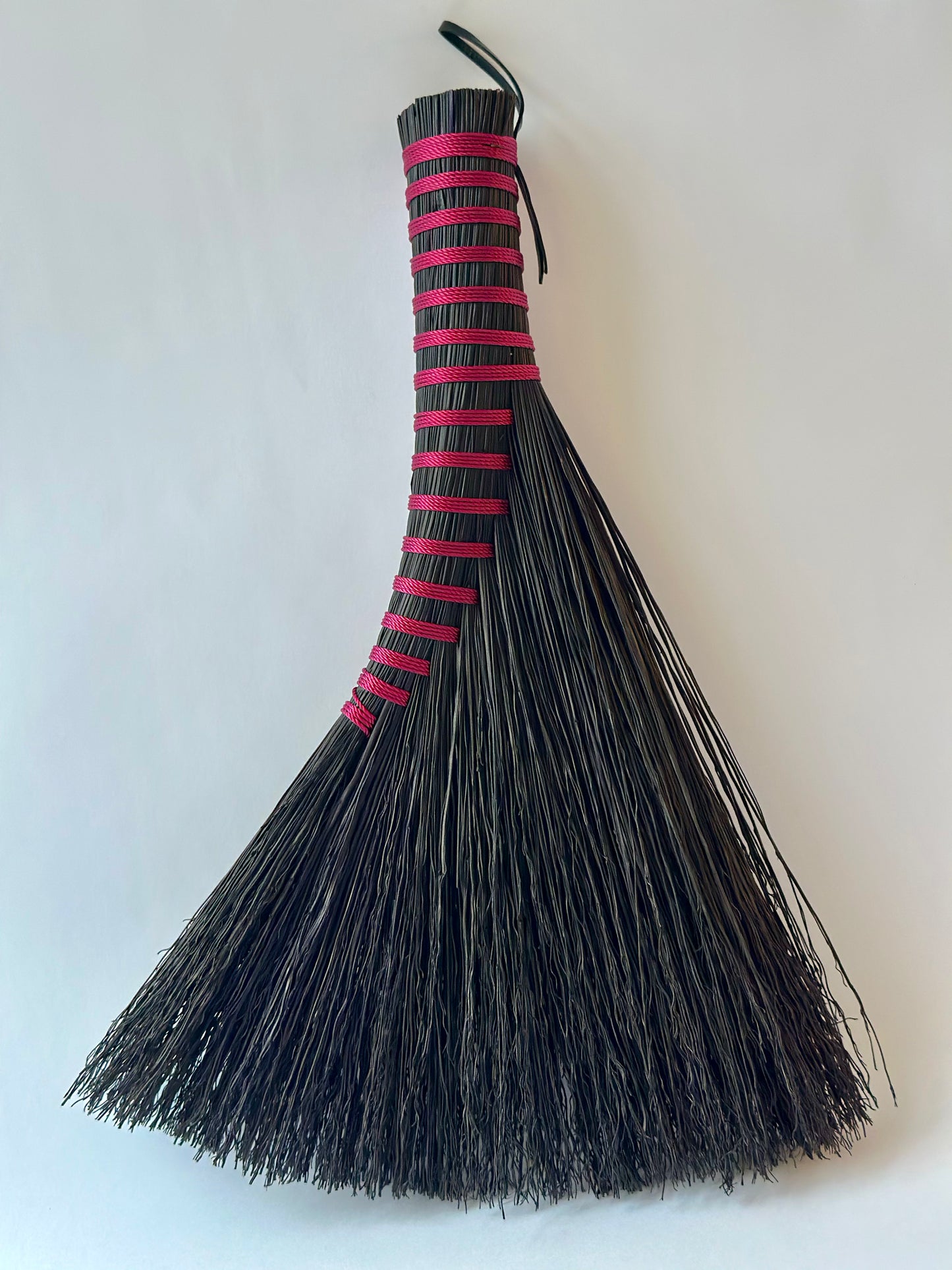 Black Pink Full Colour Hand Broom | Handcrafted Heritage Broom | Bristol Broomworks