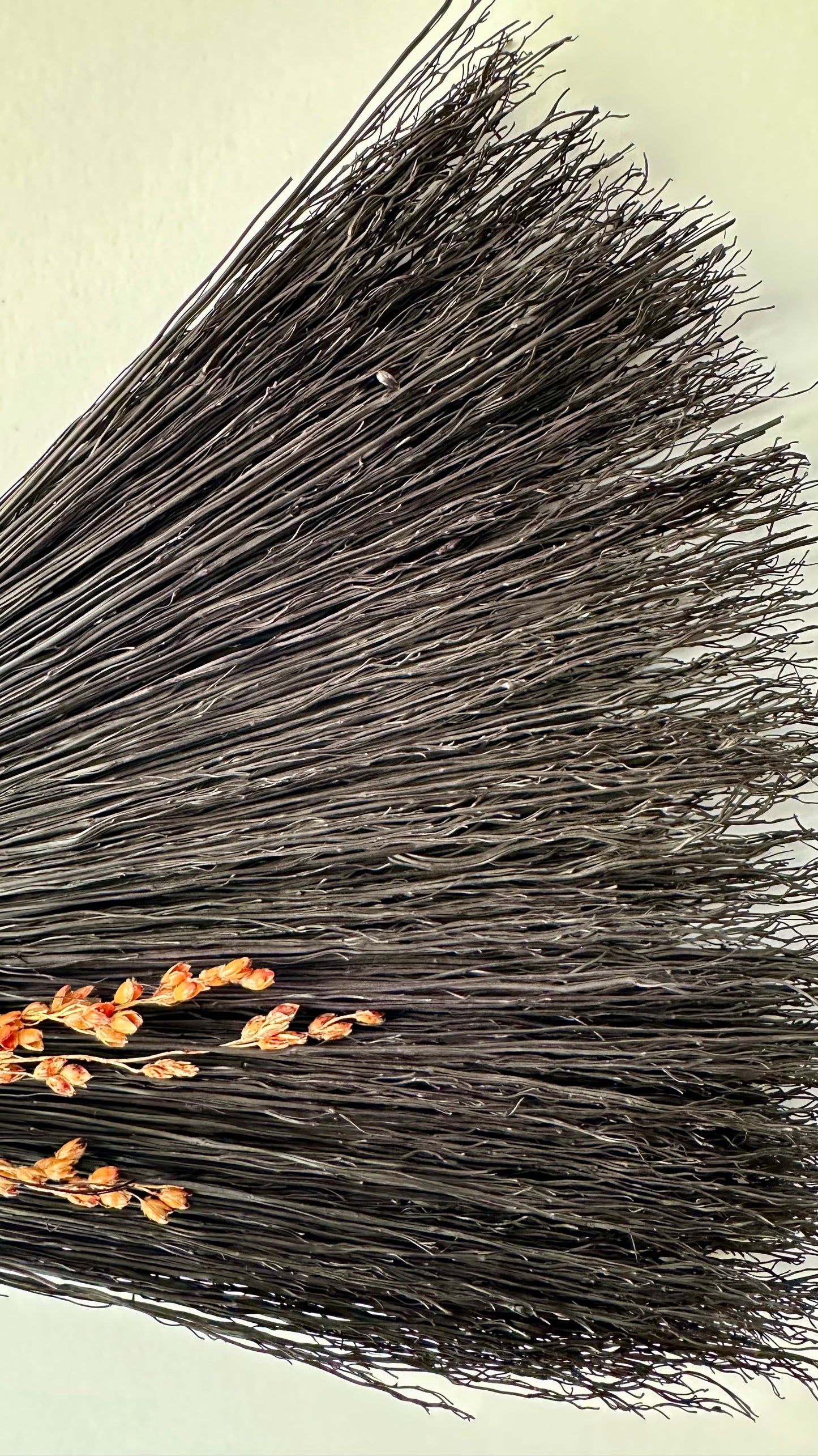 Black Full Colour Hand Broom with Vintage Key  | Handcrafted Heritage Broom | Bristol Broomworks